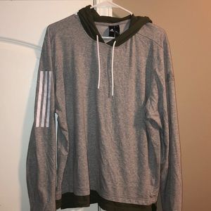 Adidas Green and Grey Pullover Hoodie